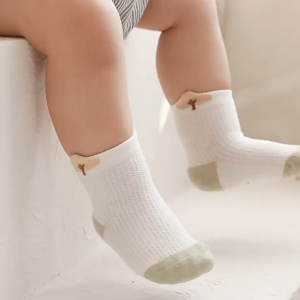 Summer Newborn Ultra-Thin Mesh Socks Seamless Loose Cuff Mid-Calf Cotton Breathable Baby Socks 0-3Y