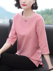 HUAXUNRAN | Loose and Slim-Fitting Summer T-Shirt for Middle-Aged Women