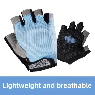 Lightweight Quick-Drying Knitted Fitness Gloves Half Finger for Men And Women Outdoor Cycling Biking Sports Sun Protection