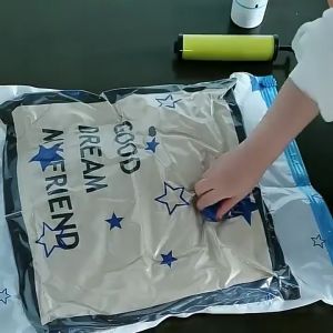 Resealable Star Vacuum Bag Sealer Bag Vacuum Pump Clothes Storage Bag Travel Organizer Bag