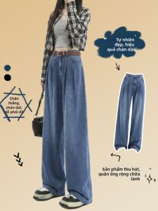 YAYANGREN | Large Size Womens Denim Pants Cool and Breathable Straight Leg