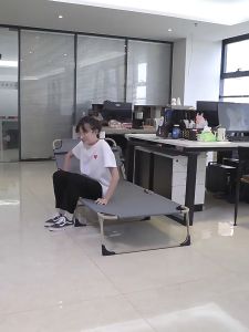 Folding Bed Heavy Duty 180*60CM Outdoor Adjustable Brand New Folding Office Sleep Bed Camping Cots Heavy Duty Extra Wide Foldable Chair Thick Support 300KG Sofa Multifunction Without Installation Sitting Leaning Lying for Camp Office Outdoor