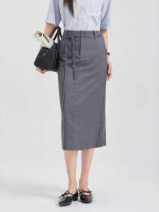 Gray Design Stylish Lightweight Skirt for Summer