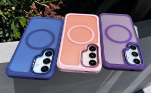Compatible with MagSafe[Metal Camera Bumper & Button] Slim Anti-Scratch Translucent Frosted Hard PC Back Shockproof Phone Case for Samsung Galaxy S26 UltraS26+S26S25 UltraS25+S24 UltraS24+S23 UltraS23+