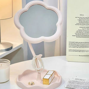 Unique Sunflower Design Desktop Makeup Mirror Rotatable Detachable Hanging Jewelry High-definition Cosmetic Mirror 19*10.5cm