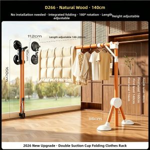 MINGZHI | Suction Cup Folding Clothes Drying Rack