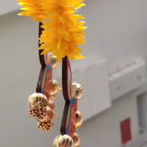 Traditional Handcrafted Artificial Yellow Flower String with Decorative Diya Hanging |Pooja| Diwali | Festival Home Décor | Pack of 1 Pc