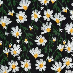 Fresh Floral Embroidered Handmade Fashion Home Dress Fabric