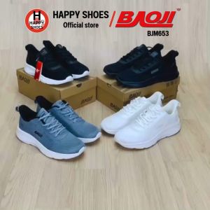 [🥇บาโอจิแท้100%🚚ส่งเร็ว🆓ฟรี...ถุงเท้า 1 คู่] BAOJI รุ่น BJM653 รองเท้าผ้าใบชาย รองเท้าทำงานผู้ชาย รองเท้ากีฬา หล่อเท่ นุ่มเบา สวมใส่สบายเท้า