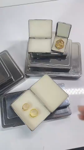 กล่องสแตนเลส พร้อมฟองน้ำ เก็บพระเครื่อง เครื่องประดับ ของสะสม