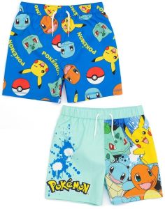 Bandai | 2026 Anime Pikachu Summer Swimming Shorts Suitable for Adults and Children Beach Vacation Shorts Adult Shorts Sleep Shorts