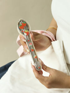 Bộ Đồ Ăn Mang Theo Bằng Thép Không Gỉ Lotus Blue Bát Đĩa Thìa Đũa Hộp Đựng Đồ Ăn Mang Theo Cho Văn Phòng Và Ngoài Trời