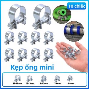 Bộ 10 Kẹp Ống Mini Có Thể Điều Chỉnh Kẹp Dây Nhiên Liệu 6-8mm 7-9mm 8-10mm 13-15mm Bu Lông Cố Định Ống Kim Loại Ốc Vít Cho Ống Dẫn Không Kim Loại