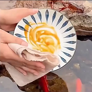 Dishcloths & Cleaning Cloths Kitchen Essential 11.8x11.8in Washcloth Dish Rag ผ้าเช็ดจานและชุดทำความสะอาดใยบวบ ขนาดใหญ่ ทำความสะอาดไม่ขีดข่วนใช้ซ้ำได้ดูดซับได้ดีเ