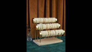 Rak Display Tempat Perhiasan Aesthetic Detachable Bracelet Holder Three Tier Racks Jewelry Display Stand Tempat Perhiasan 3 Tingkat