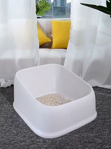 ReadyStock🇲🇾🐱Selected Minimalist Open Cat Litter Box Cat Toilet Cat Litter Tray Tandas Kucing Besar Bekas Pasir 猫砂盆