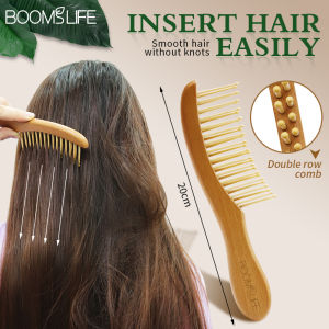 Wide Tooth Hair Comb Anti-Static Wood Comb for Hair Styling Detangling Hair Brush Women Head Scalp Massage Brush for Hair Care