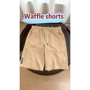 Mens shorts haute couture waffle shorts summer Japanese trendy Wei pants loose fitting sports capris