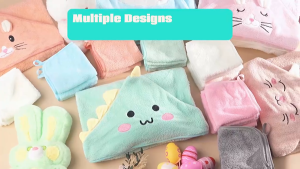 Baby Blanket Hooded Baby Swaddle Coral Fleece Super Soft Bath Towel Beach Bath Towel With Hood for Kids Toddler Coral Fleece Cartoon Fashion Cartoon Animals Beach Towel 100% Cotton Air Condition Quilt Swaddle Wrap Baby Gift