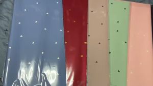 Kertas Buket Bunga / Kertas Cellophane Buket / Kertas Bunga Motif Love KB6134