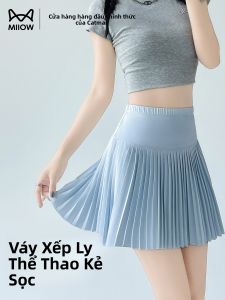 Váy thể thao MiiOW cho nữ vải lụa băng mỏng chống nắng váy ngắn xếp ly chữ A