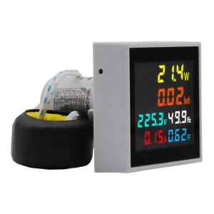 D48-2058 Din-Rail Đa Năng Đồng Hồ Đo Kỹ Thuật Số 6 Trong 1 AC 50-300V 250-450V Vôn Kế Ampe Kế LCD Hiển Thị Điện Áp KWH Điện Đồng Hồ Đo Năng Lượng