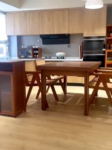 RRH Kitchen Dish Cabinet With Cover Display 4/5 Doors Transparent Space Saving Bamboo Cabinet For Kitchen