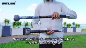 SANLIKE | SANLIKE Fishing-Squid Gaff 3M/4M Stainless Steel Squid Gaff Seven Hooks Extendable Squids Hook Gear Retractable Squid TooL