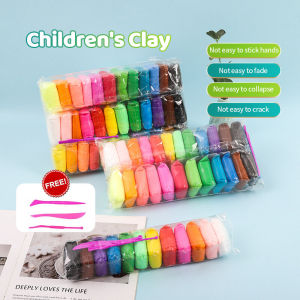 12 /24 /36 Colors Super Light Clay Set With Tools Non-Toxic Ultralight DIY Air Dry Clay Set Butter Slime Plasticine Pure Squishy Toy 超輕粘土
