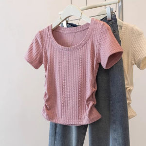MISHANGYICHU | Fitted Short Sleeved T-Shirt Summer