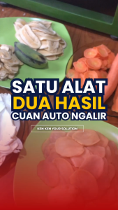 OSSEL Mesin Perajang Singkong LIstrik Perajang Kentang Pengiris Serba Guna Pengiris Pemotong Singkong Buah Sayur Multifungsi 200 Watt OSSEL