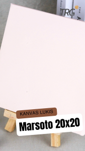 TRG Stretched Art Marsoto Canvas Board 20x20 cm Watercolor Artist Acrylic Paint - Kanvas Marsoto Media Lukis Cat Air Akrilik Minyak Poster Siap Melukis Ukuran 20 x 20 TRG