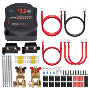 Bộ Cách Ly Pin Kép Thông Minh 12V 140A Chống Nước Công Tắc VSR Kỹ Thuật Số Cho Ô Tô Xe RV Xe Cắm Trại Xe UTV Thuyền - Rơle Nhạy Điện Áp Của MINESPEED