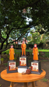 Piala Akrilik Guru (Seragam PNS) Sticker Custom Plus Tatakan I Penghargaan Hari Guru Nasional