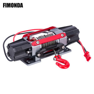 Dual Motor Metal Simulated Winch for 1/8 1/10 RC Crawler Car TRX4 SCX10 Traxxas  RC4WD D90 KM2 Redcat YK4082 Upgrade Parts