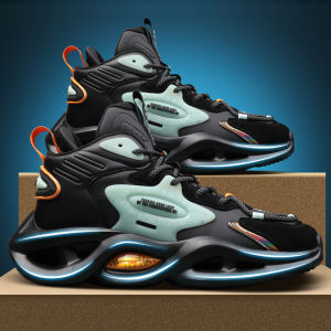 Mens High Top Leather Waterproof Running Basketball Shoes
