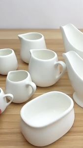 C.N Kitchen Ceramic Mini Coffee Milk Kettle Milk Jug Small Milk Cup 50ml 100ml 240ml Sauce Bowl 1Pc