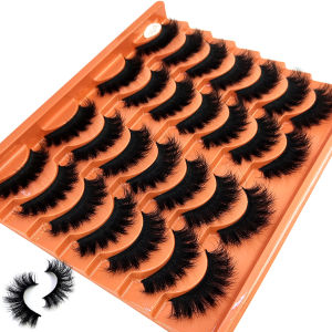 ขนตาปลอมมิ้งค์ 3 มิติ แบบธรรมชาติ ยาว 14 คู่ ชุดแต่งหน้าขนตาปลอมมิ้งค์ ขนตาปลอมแบบยาว