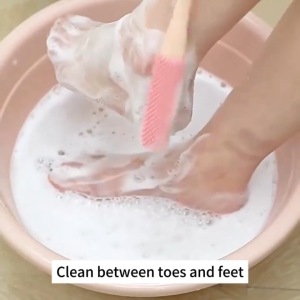 Toe Cleaning Brush Foot Scrubner Exfoliating Foot Crack Relief Scrubber Silicone Cleaning Brush Foot Care Tools 洗脚刷