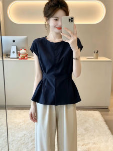 Slimming Waist Big Size T-Shirt Blue