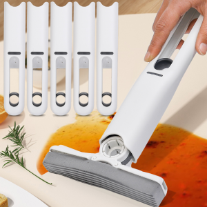 Portable Mini Mop & Self-Squeeze Sponge Mop: A Lazy Hand Wash-Free Solution