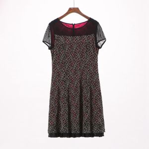 High-End Brand Discount Womens Short Sleeve Chiffon Dress Summer New Arrival Elegant Casual round Neck Single Piece