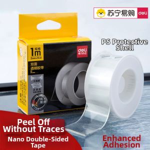 deli | Deli Transparent Double-Sided Tape High Adhesive Strength Thickened Nano Tape Wall Fixing Strong Fixation for Childrens Crafts