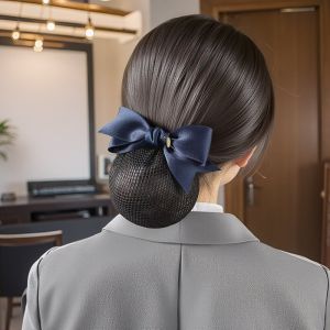 Business Womens New 2025 Headwear Floral Hairpin Bank Nurse Style Net Bag Hair Accessories Elegant OL Fashion Hairpins