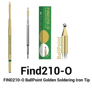 2UUL FIND C210 O BallPoint Head Golden Soldering Iron Tips Set 018 020 002 for BGA CPU Repair Electronic Phone Welding Tools