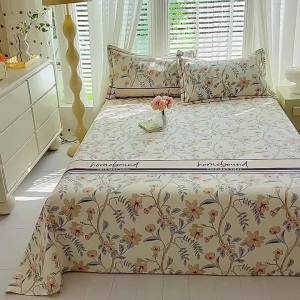 YALU | 100% Cotton Thickened Bed Sheet Set for Summer Dormitory