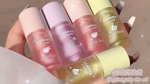Gege Bear Fruit Lip Oil Crystal Jelly Lip Oil Moisturize Lip Balm Lip Gloss Repair Nourish Reduce Wrinkles Waterproof