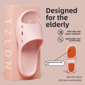 MONLEYTA | Anti-Fall Bathroom Slippers Indoor Home Quiet Odor-Resistant Mens Summer Slippers Womens Simple Style PVC Material Slippers