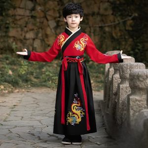 Childrens Tang Suit Set Boys Traditional Chinese Clothing Winter Lords Clothes Spring Autumn Ancient Costume Summer Flag Robe