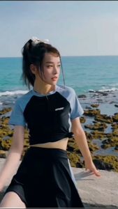 SURF READY STOCK泳衣 Swimming Suit For Women  Swimming Suit Skirt Swim Wear Elegant  Swimsuit Womens Split Two-piece Set Slimming beach wear 游泳装女 swimwear swimming suit for women泳衣女装保守泳衣女装swimming suit for women游泳衣女装plus size swimsuit women